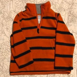 Old Navy Orange Pullover Fleece Navy Stripes 3T